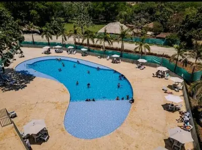 an overhead view of a swimming pool at a resort at Disole 504 in Santa Fe de Antioquia