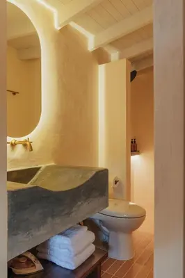 a bathroom with a sink and a toilet at New designed Loft in Laureles with AC and WiFi in Medellín