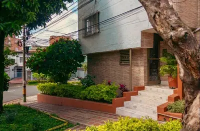 a building with stairs and plants in front of it at Loft Laureles - Excellent location in Medellín